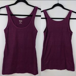 Mossimo Supply Co. Wine Colored Textured Tank Top